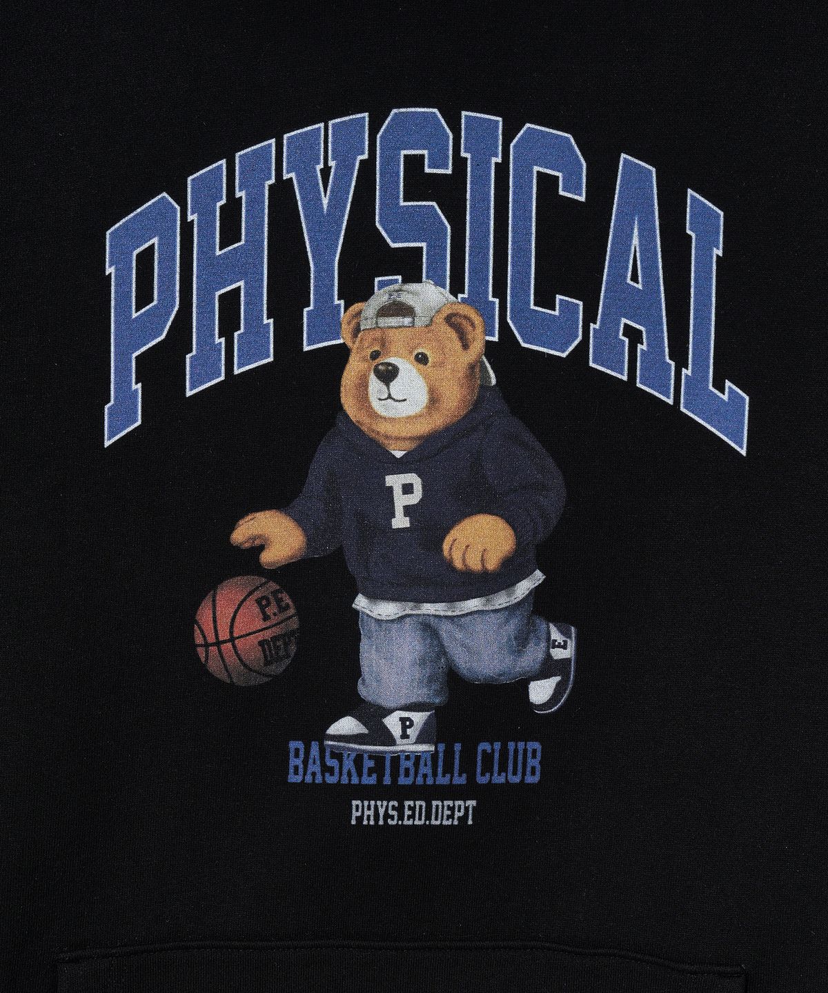 피지컬 디파트먼트(PHYSICAL DEPARTMENT) 베스킷 비기너 베어 후드_블랙