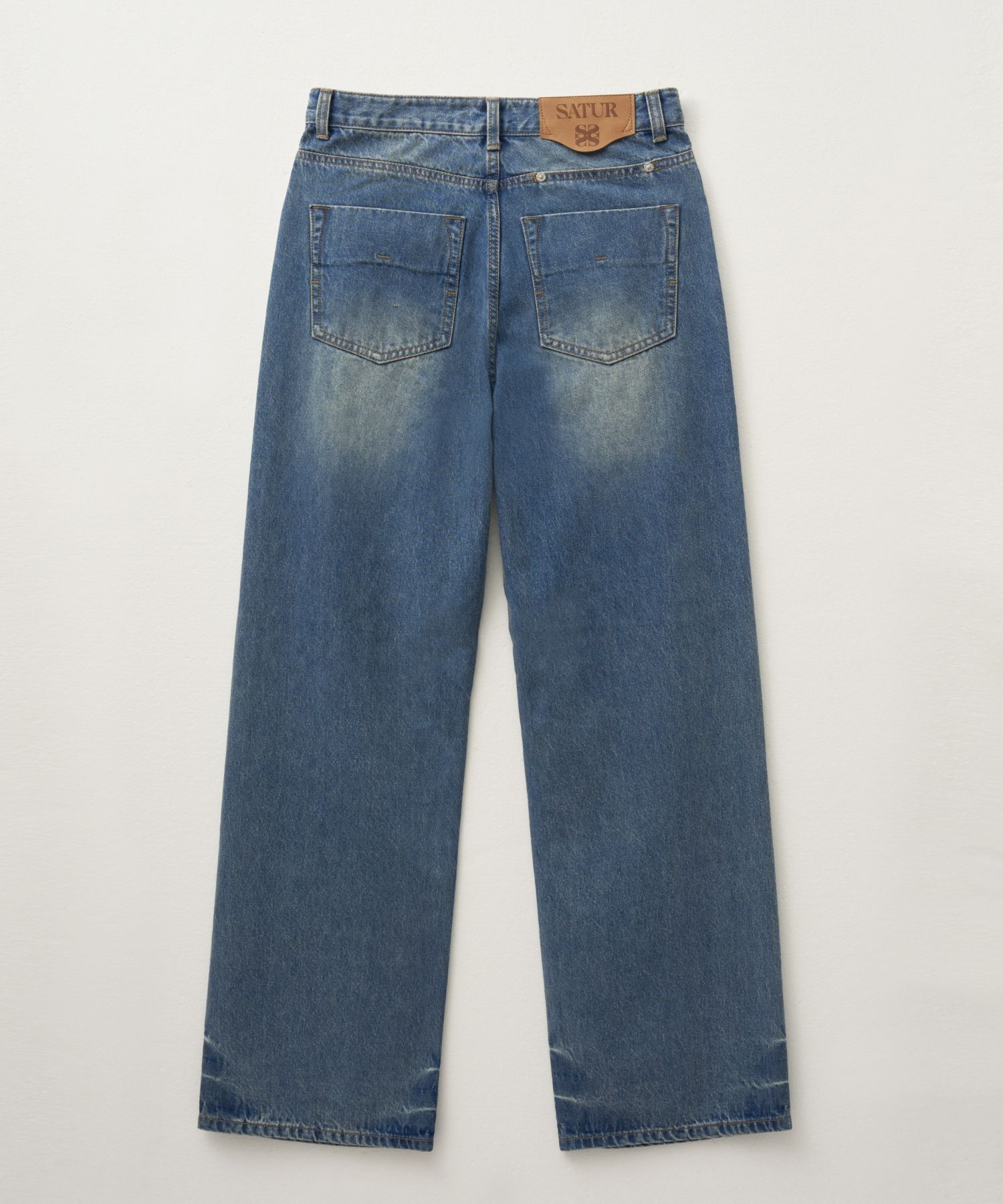 SATUR ■ Creased hemline wide denim pants MUSINSA | SATUR (W) Creased hemline wide denim pants union