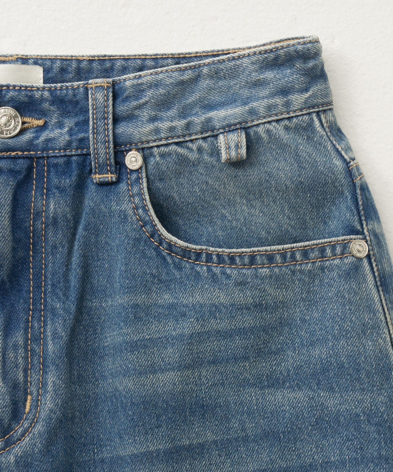 ■SATUR■ W Crease Hemline Wide Denim Pants Union Washed SA2 MUSINSA | SATUR Creased hemline wide denim pants union washed
