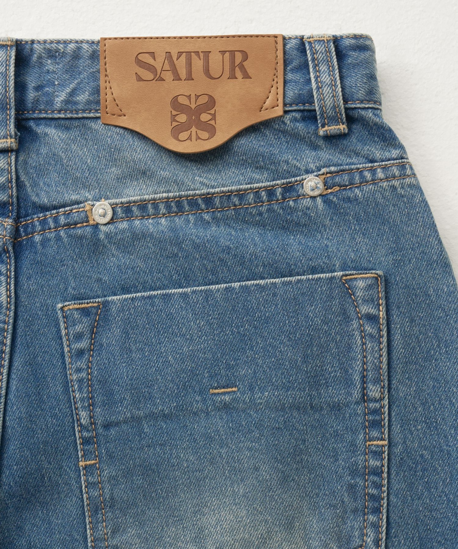 ■SATUR■ W Crease Hemline Wide Denim Pants Union Washed SA2 MUSINSA | SATUR Creased hemline wide denim pants union washed