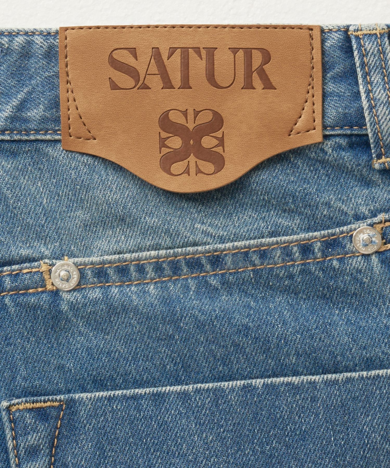 ★SATUR★ W Crease Hemline Wide Denim Pants Union Washed MUSINSA | SATUR (W) Creased hemline wide denim pants union
