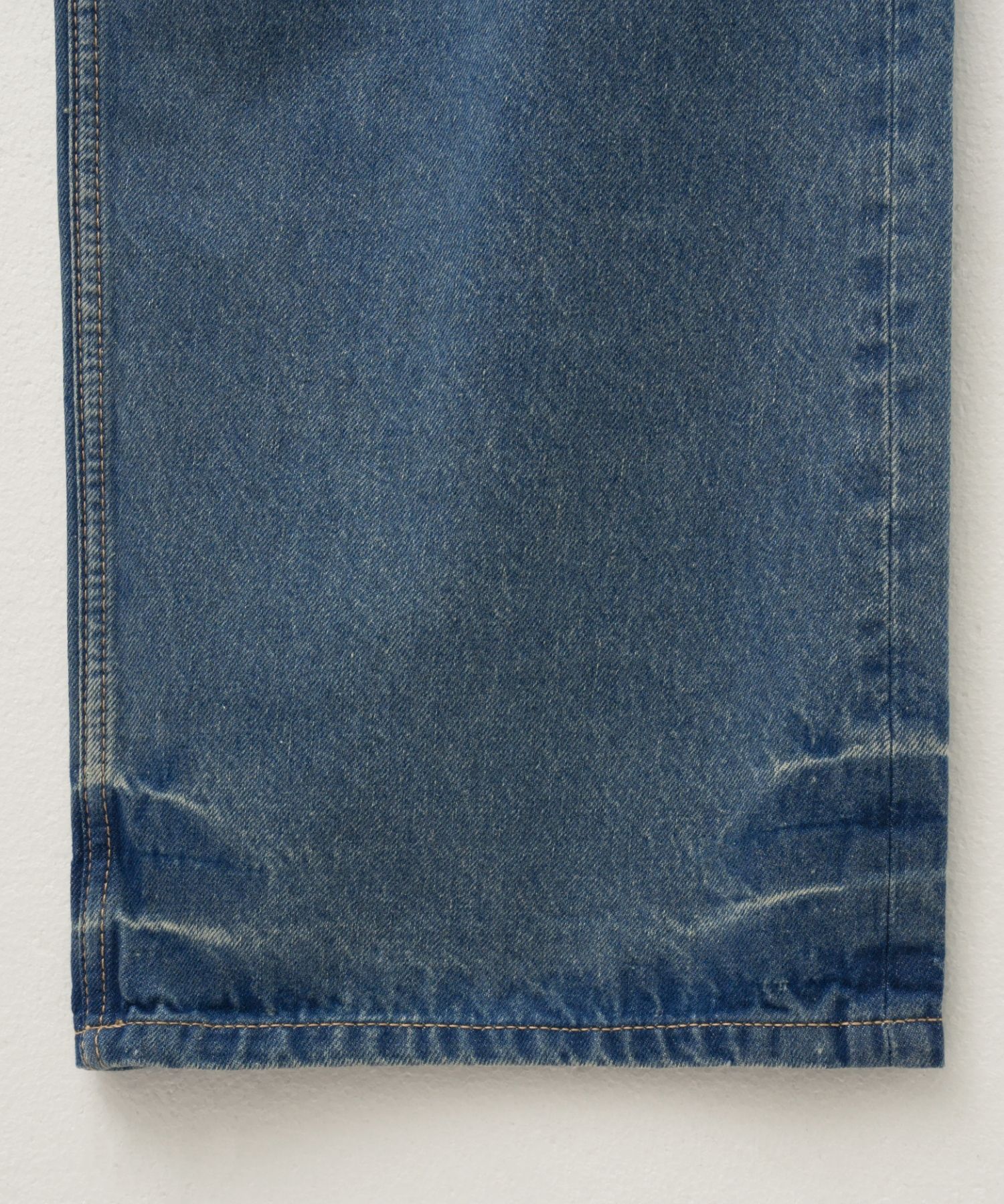 MUSINSA | SATUR (W) Creased hemline wide denim pants union