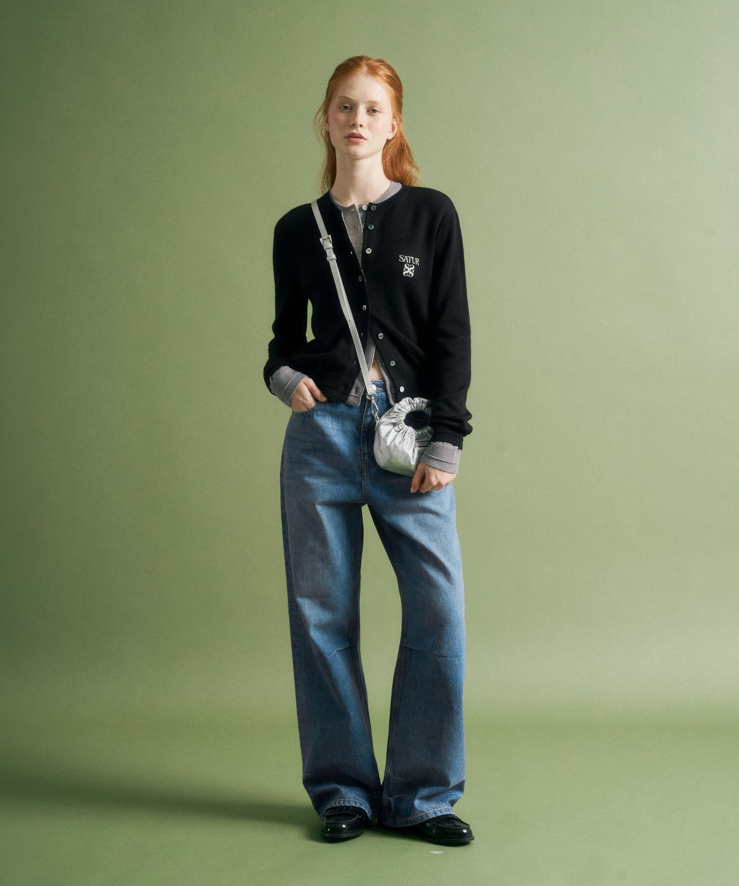 ■SATUR■ W Crease Hemline Wide Denim Pants Union Washed SA2 MUSINSA | SATUR (W) Creased hemline wide denim pants union