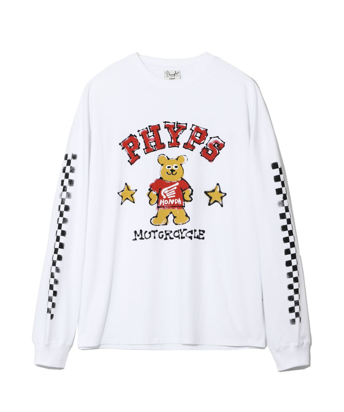 피지컬 디파트먼트(PHYSICAL DEPARTMENT) 베어 모토사이클 롱슬리브_화이트