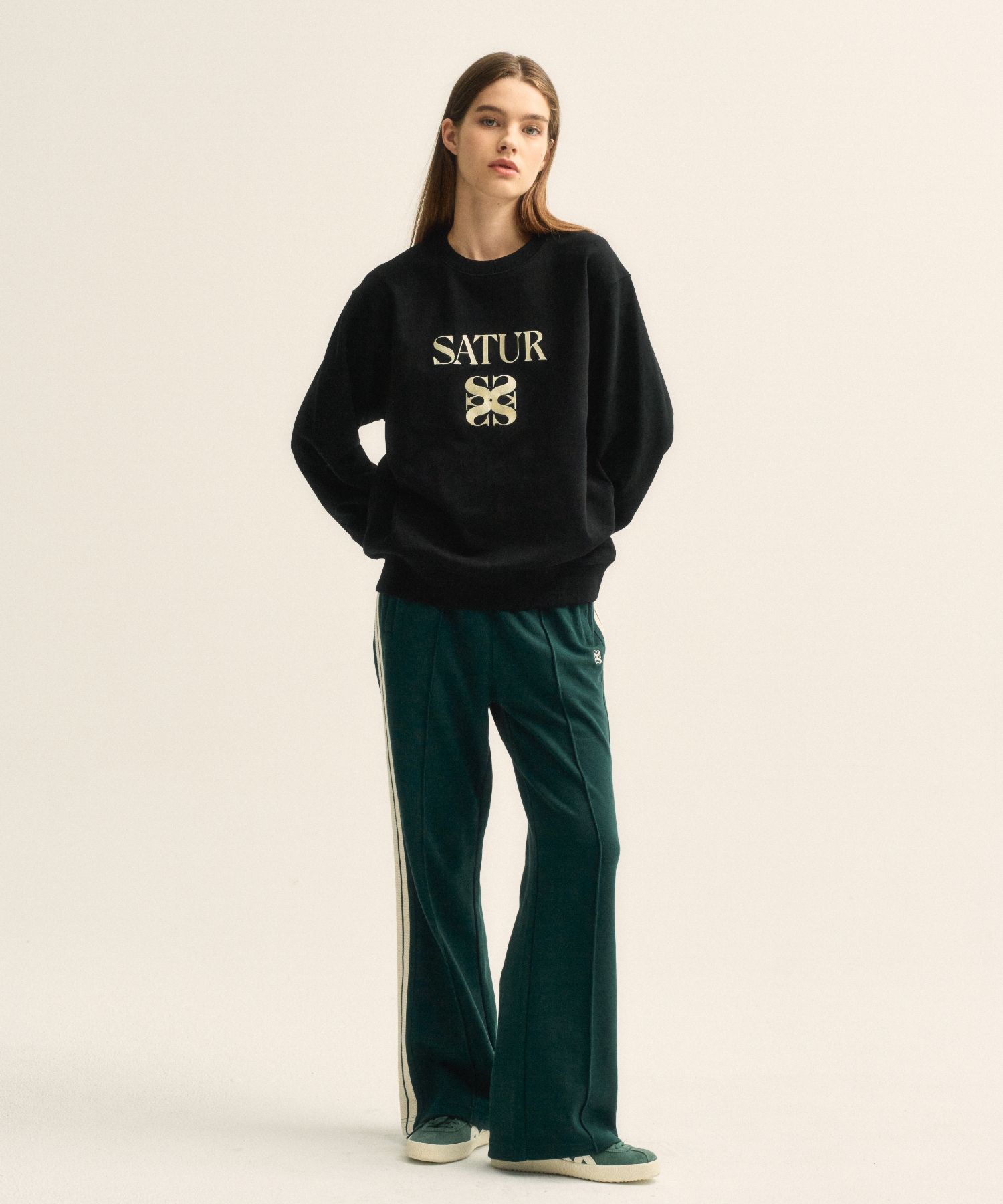 【SATUR】 (W) Lawton Velour Track Pants /追跡付 SATUR】 (W) Lawton Velour Track Pants /追跡付