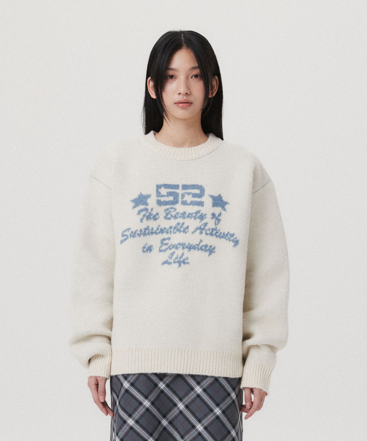 아메스 월드와이드(AMES-WORLDWIDE) 52 JACQUARD SWEATER IVORY(AM2EFUK600A)