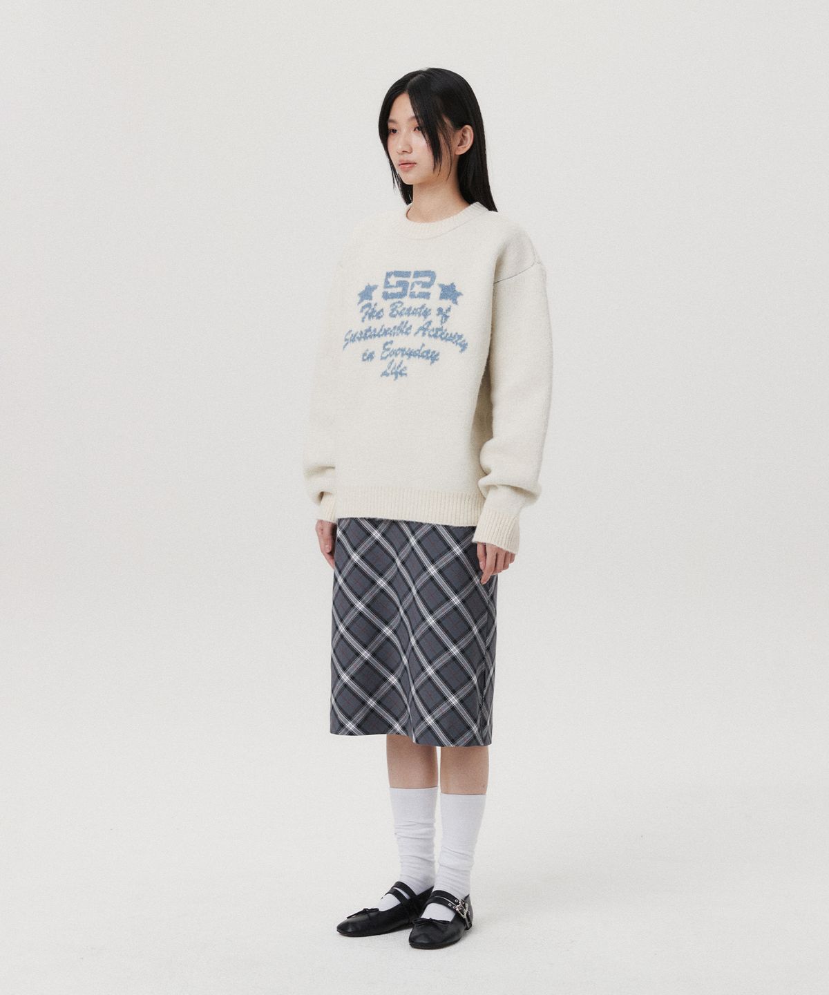 아메스 월드와이드(AMES-WORLDWIDE) 52 JACQUARD SWEATER IVORY(AM2EFUK600A)