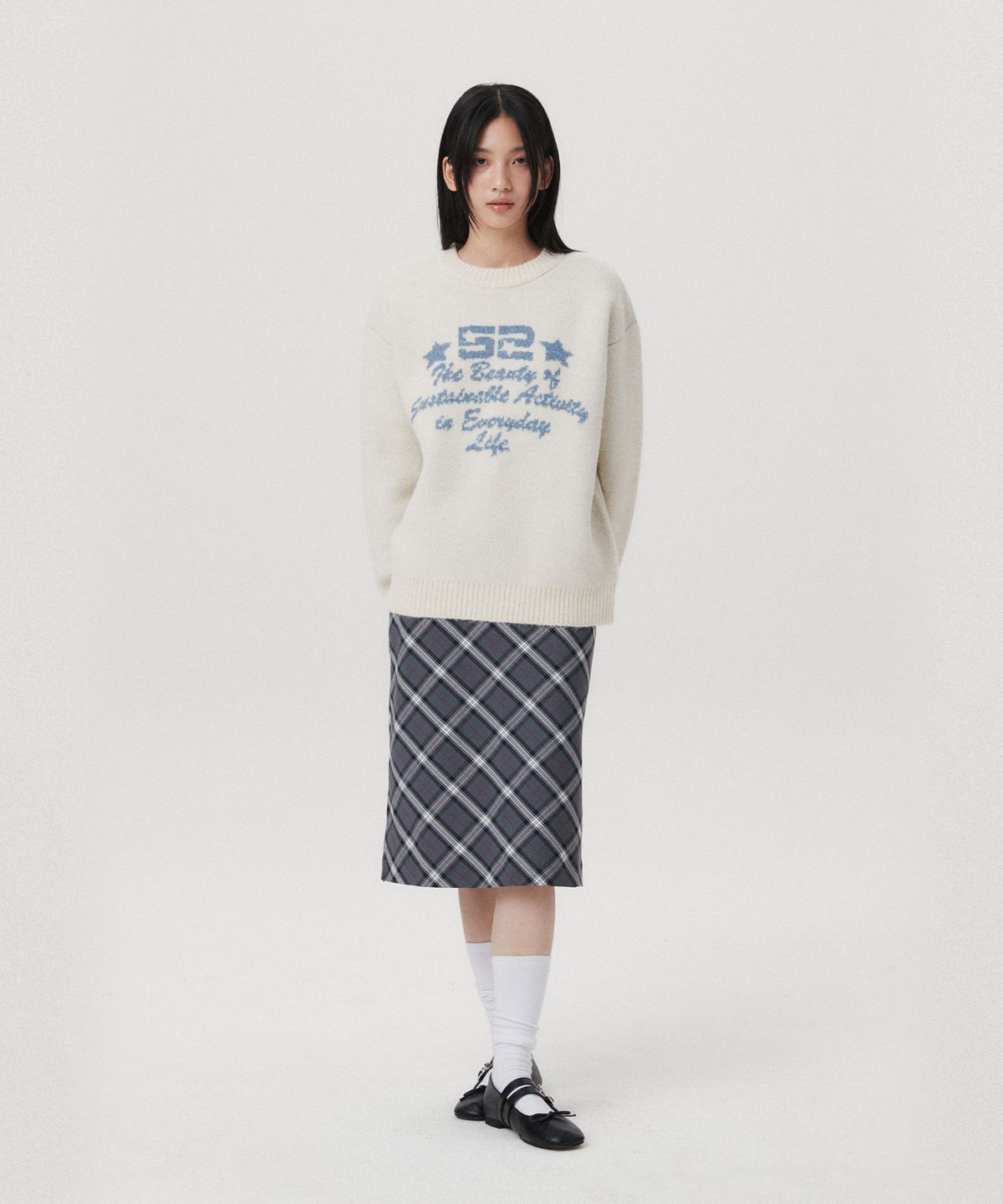 아메스 월드와이드(AMES-WORLDWIDE) 52 JACQUARD SWEATER IVORY(AM2EFUK600A)