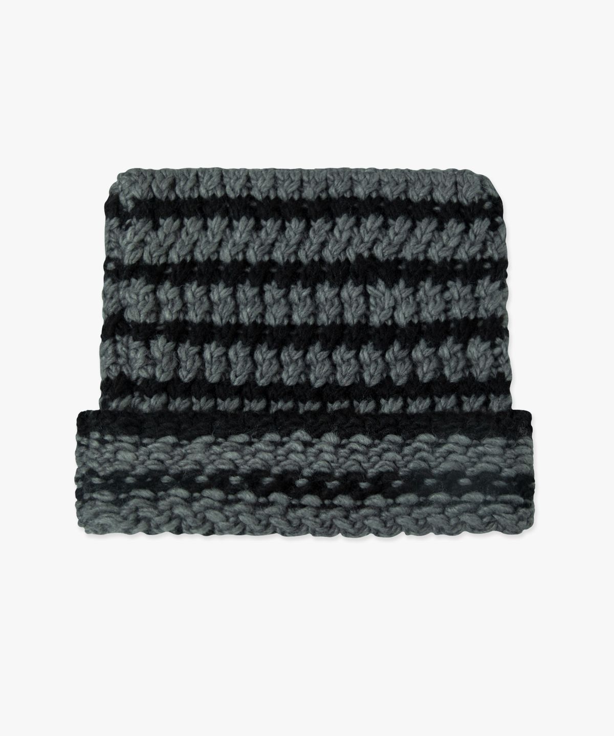 엘엠씨(LMC) CROCHET STRIPE SQUARE BEANIE charcoal