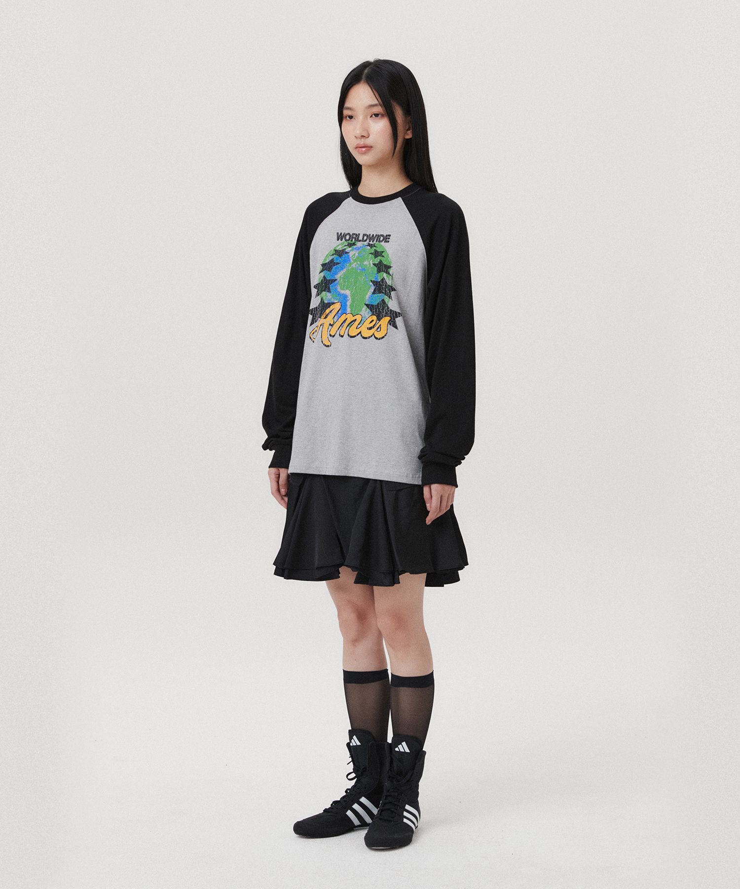 ★AMES-WORLDWIDE★VINTAGE EARTH GRAPHIC LS TEE NAVY★正規品 MUSINSA | AMES-WORLDWIDE VINTAGE EARTH GRAPHIC LS TEE GREY