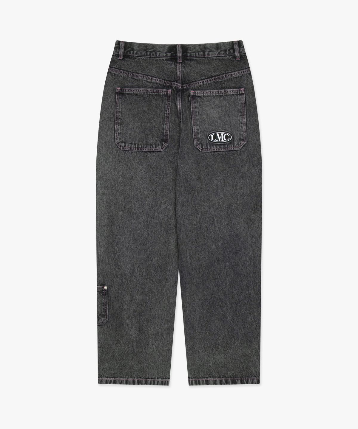 엘엠씨(LMC) CNTRST ST DOUBLE KNEE DENIM PANTS black