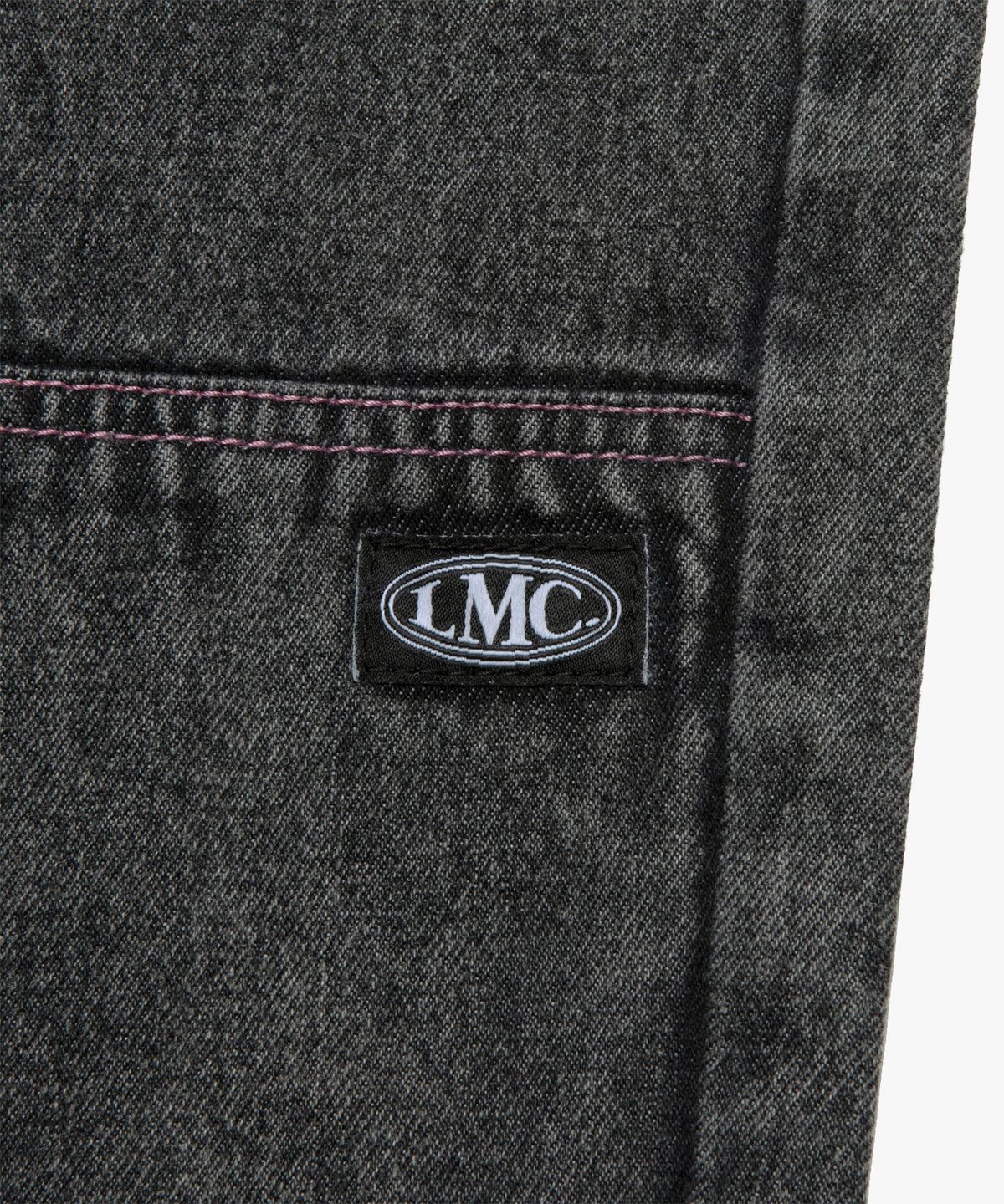 엘엠씨(LMC) CNTRST ST DOUBLE KNEE DENIM PANTS black