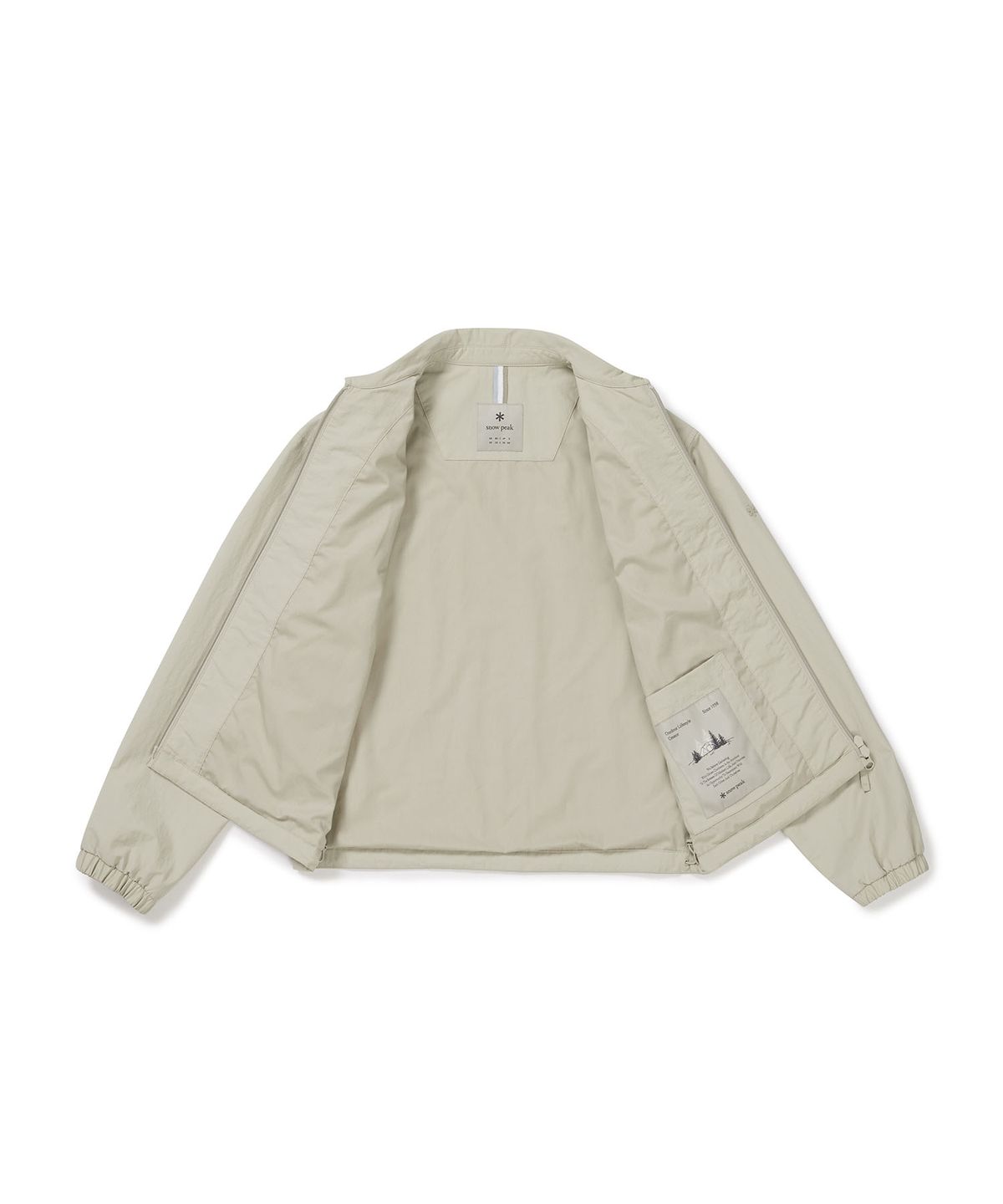 스노우피크 어패럴(SNOWPEAK APPAREL) 캠플 여성 카라 바람막이 (S24FWCWB17) Light Beige