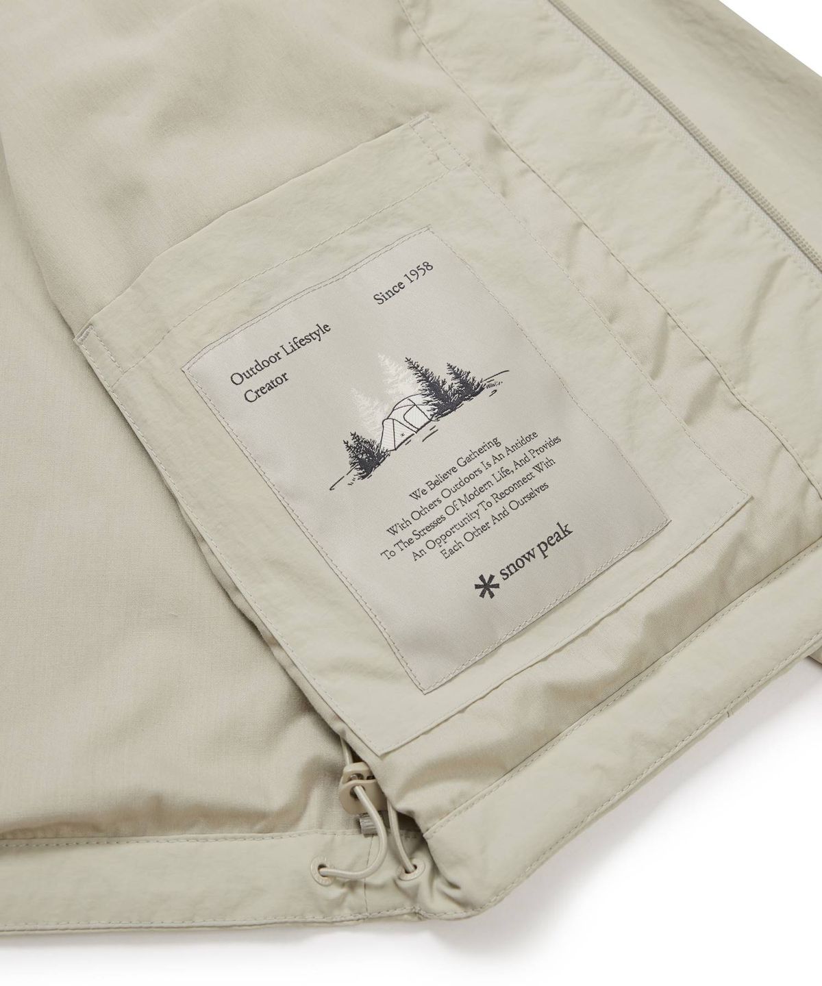 스노우피크 어패럴(SNOWPEAK APPAREL) 캠플 여성 카라 바람막이 (S24FWCWB17) Light Beige