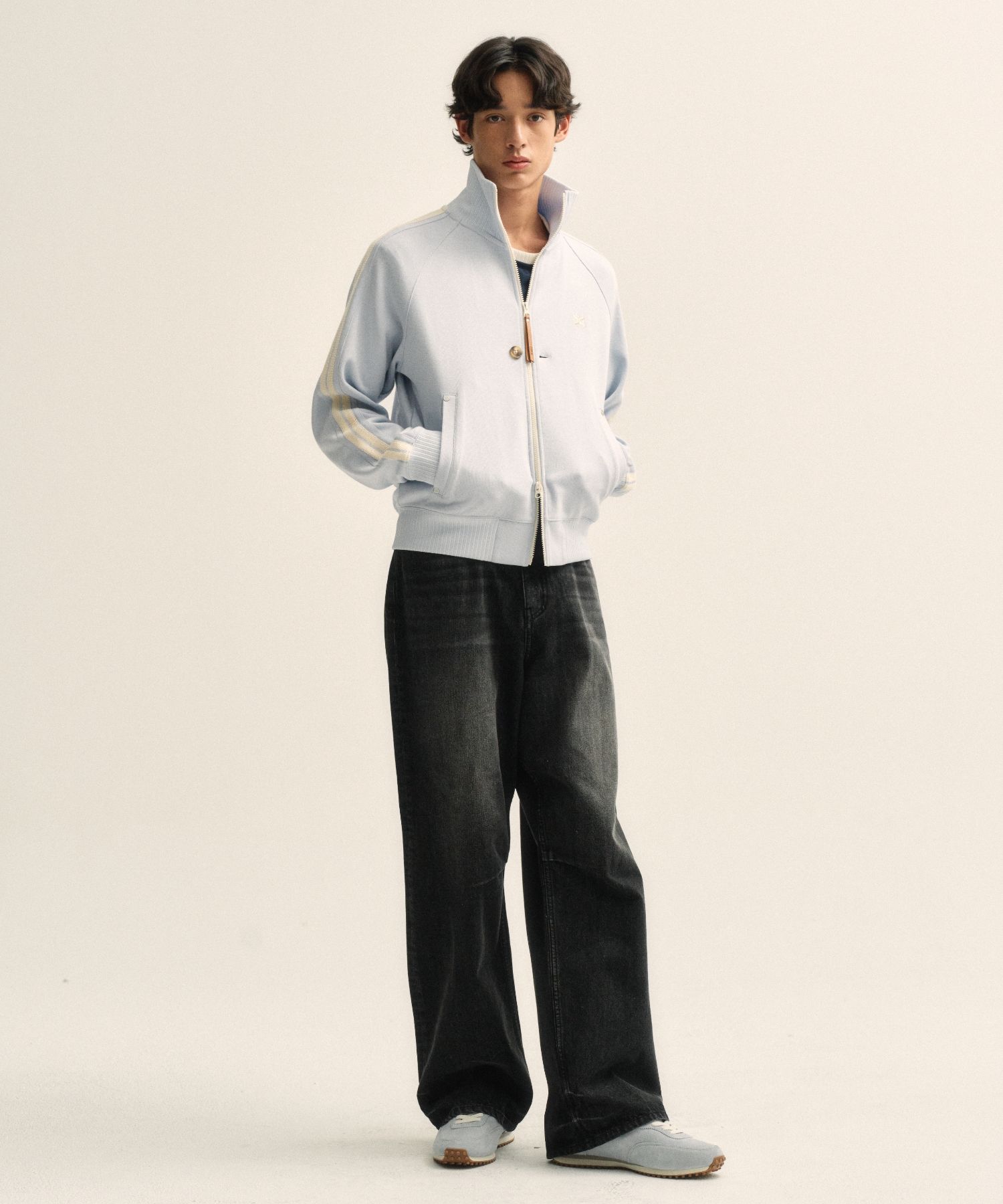 MUSINSA | SATUR Lawton All Day Track Zip Up Jacket Sky Blue