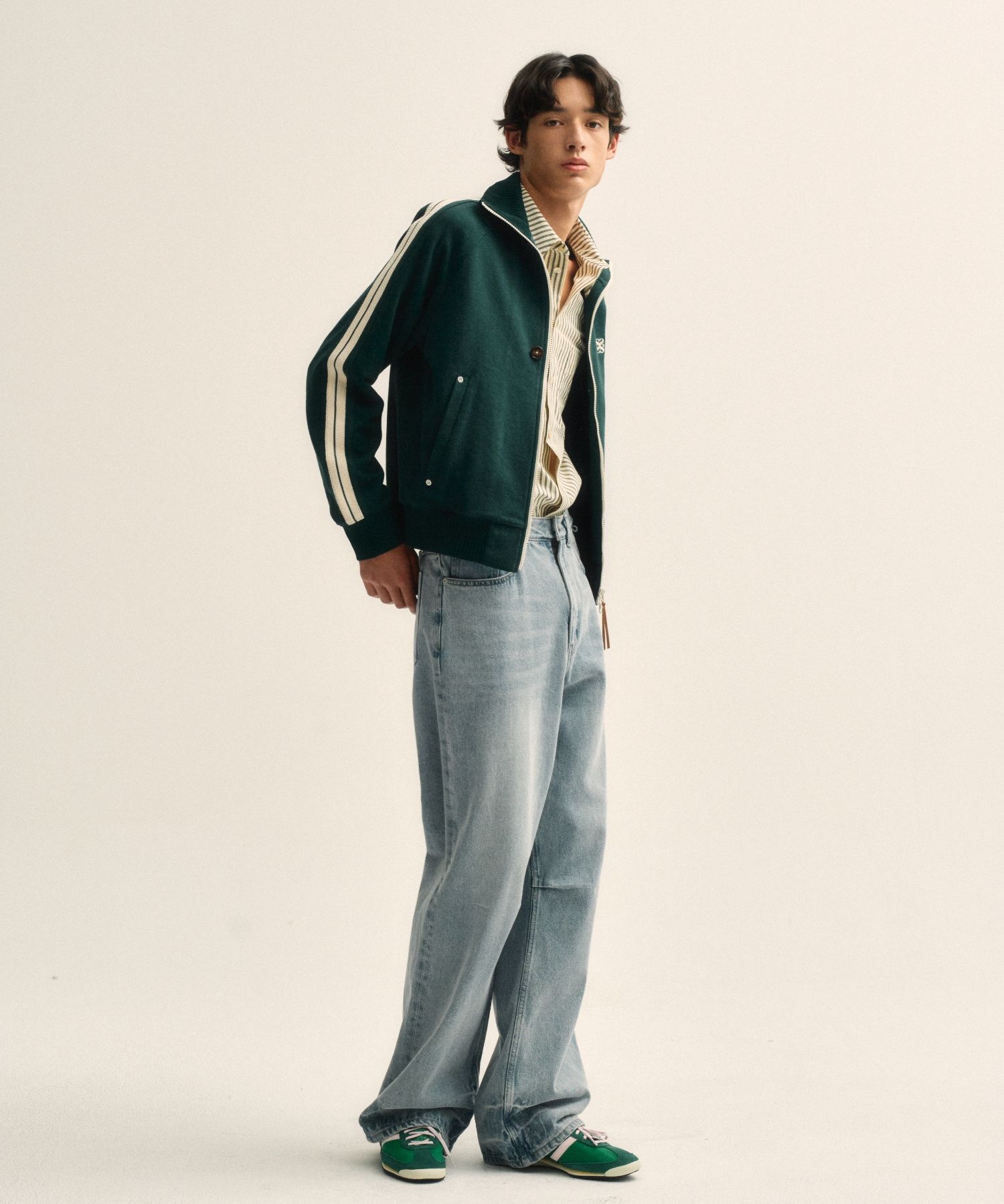 MUSINSA | SATUR Lawton All Day Track Zip Up Jacket Teal Green