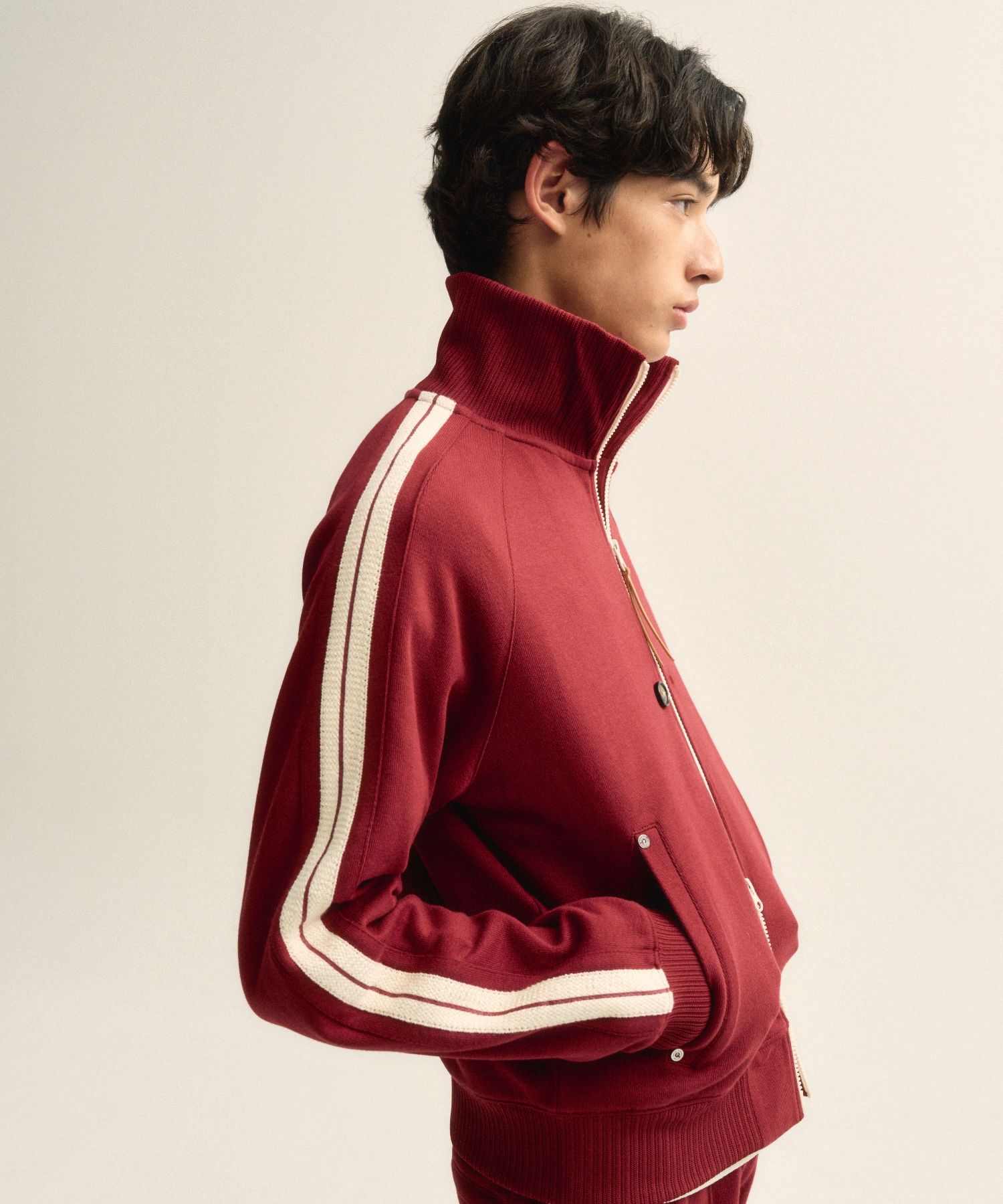 ◎SATUR◎ Lawton loose fit hooded zip-up burgundy SA243MTJ01 MUSINSA | SATUR Lawton All Day Track Zip-Up Jacket Burgundy