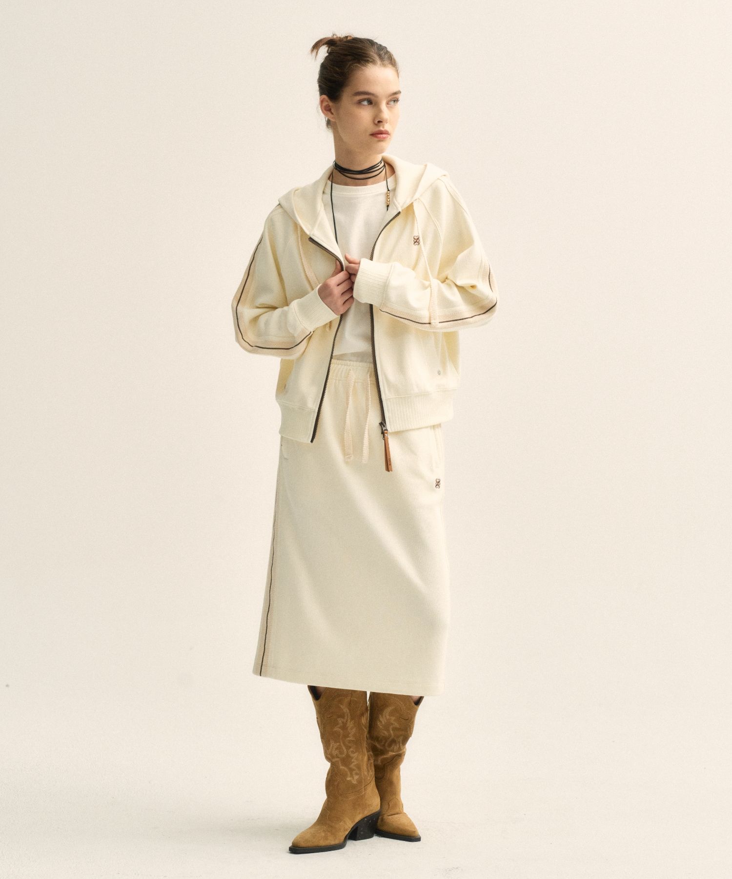 ★SATUR★Lawton Loose Fit Hood Zip-up MUSINSA | SATUR Lawton loose fit hooded zip-up resort cream