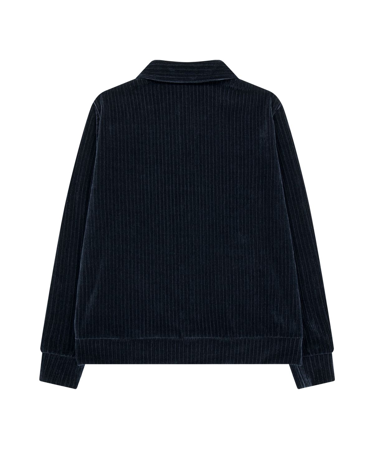 이우가마카라스(IUGAMAKARAS) Velour Collar Zip-Up Jacket (Navy)