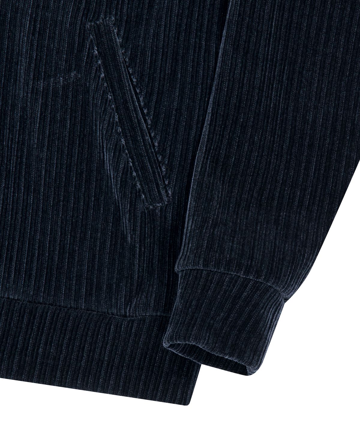 이우가마카라스(IUGAMAKARAS) Velour Collar Zip-Up Jacket (Navy)