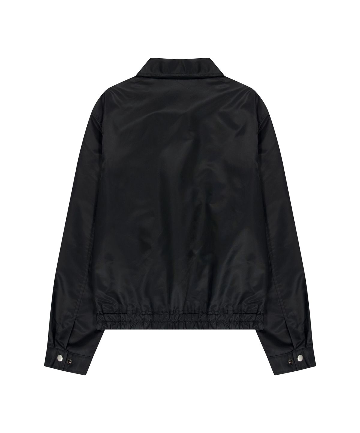 이우가마카라스(IUGAMAKARAS) Nylon Bomber Jacket (Black)