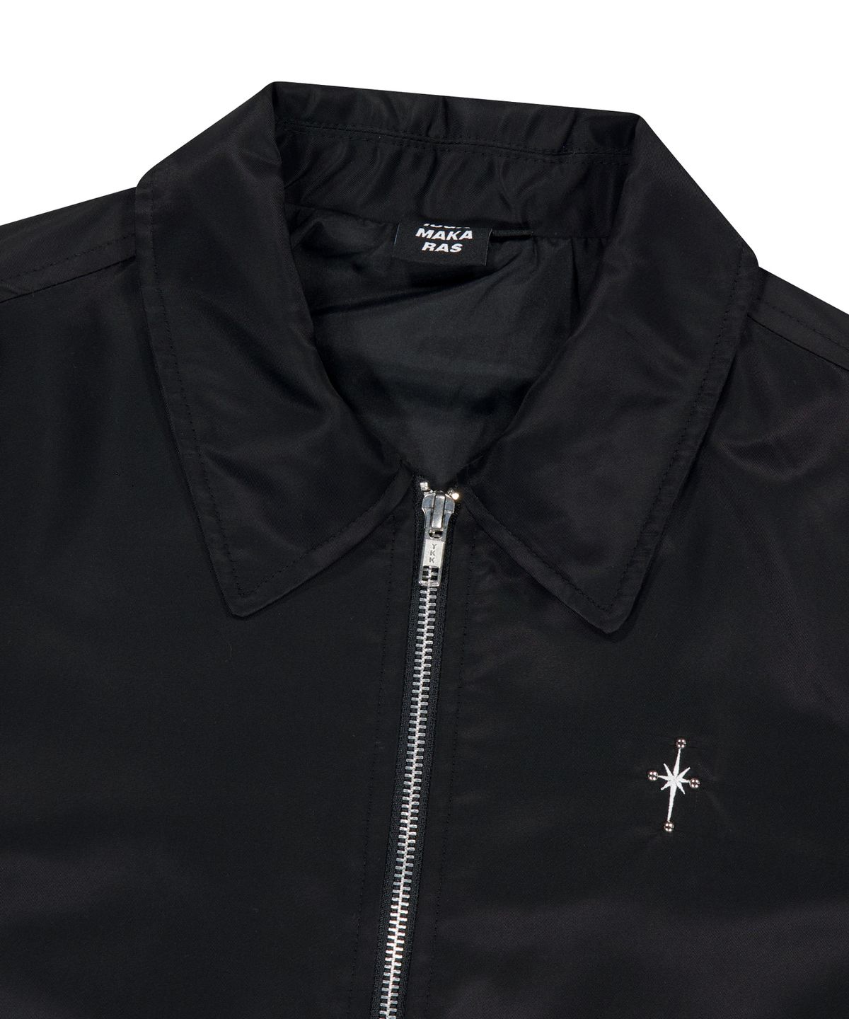 이우가마카라스(IUGAMAKARAS) Nylon Bomber Jacket (Black)