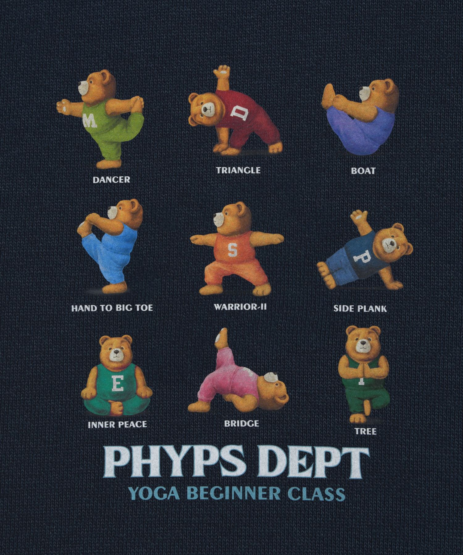 MUSINSA | PHYPS Yoga Bear Collection Sweatshirt_Navy