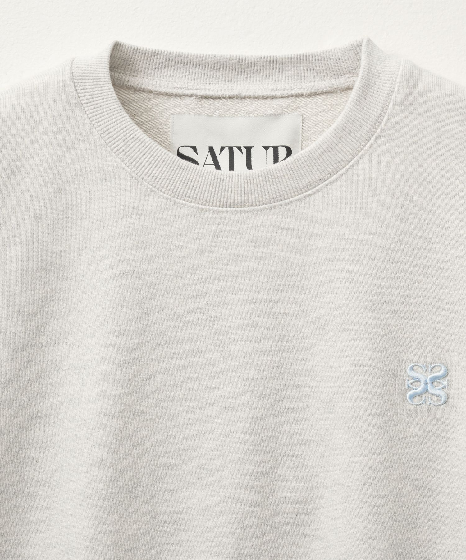 ◆SATUR◆ Classic logo sweatshirt ivory beige SA243UTM05AE MUSINSA | SATUR Classic logo sweatshirt ivory beige