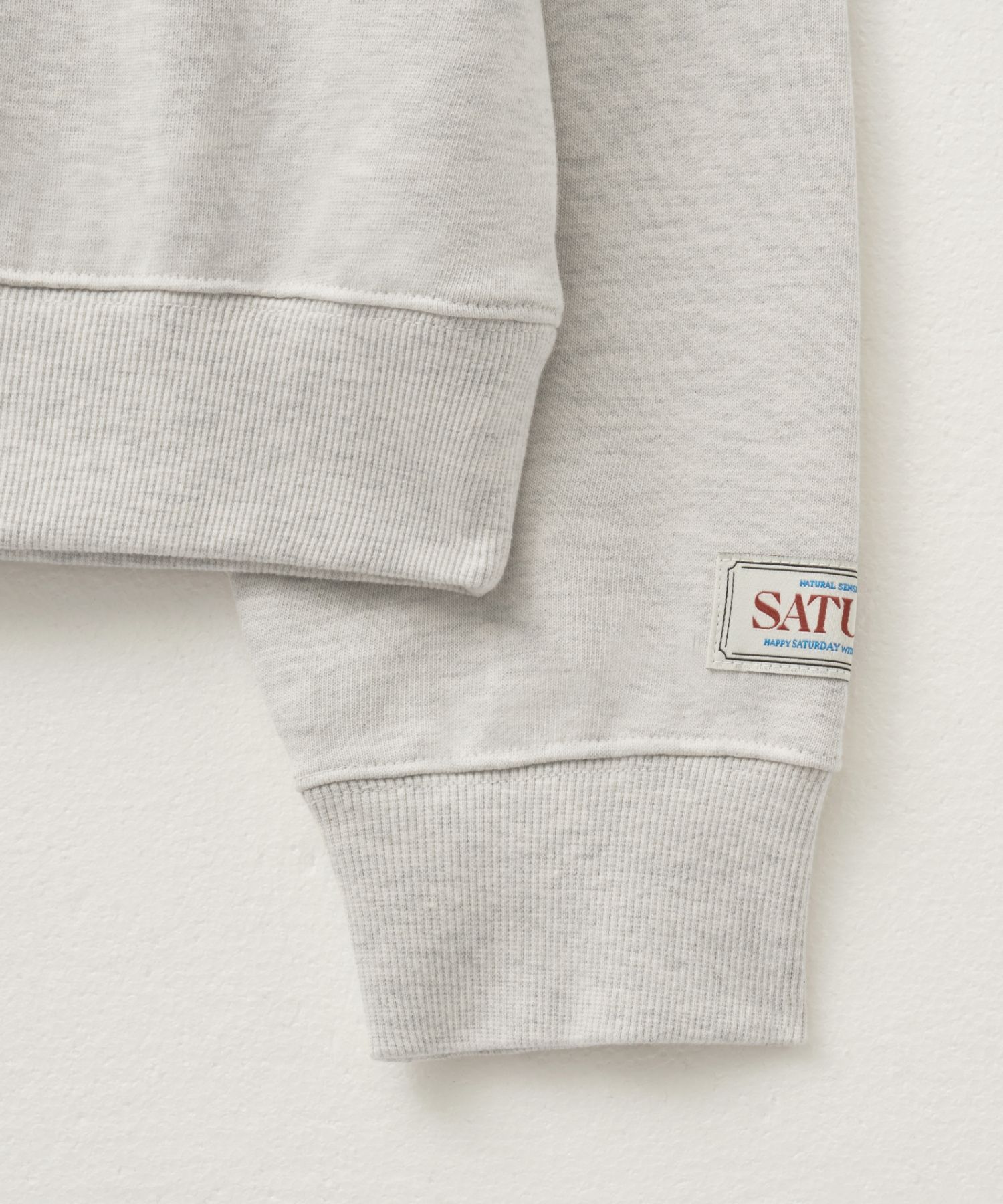 MUSINSA | SATUR Classic Logo Basic Sweatshirt Ivory Blue