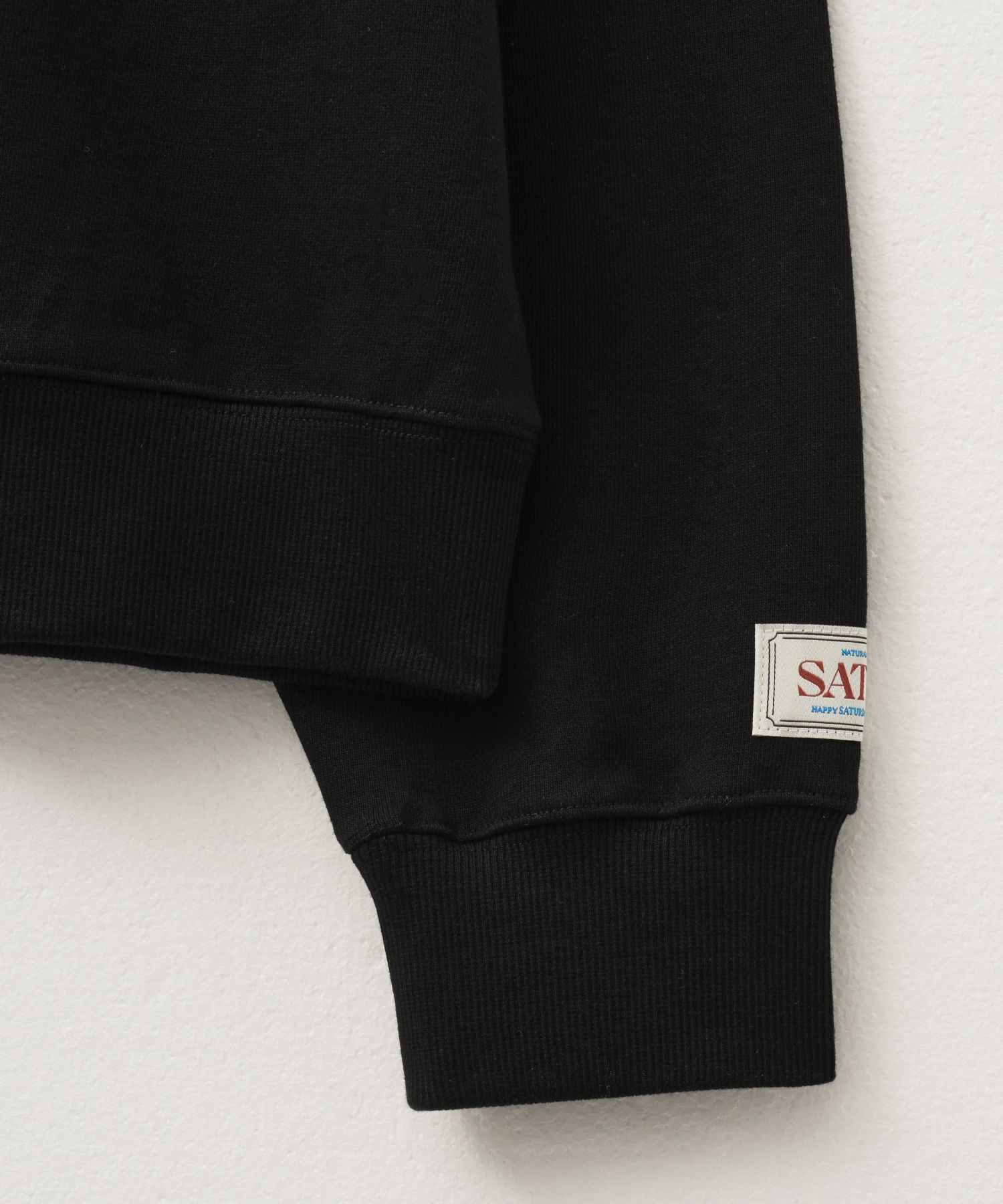 MUSINSA | SATUR Classic Logo Basic Sweatshirt Black Brown