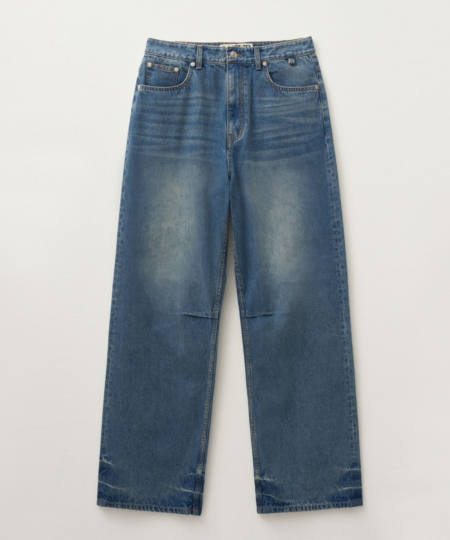 ■SATUR■ W Crease Hemline Wide Denim Pants Union Washed SA2 MUSINSA | SATUR Creased hemline wide denim pants union washed