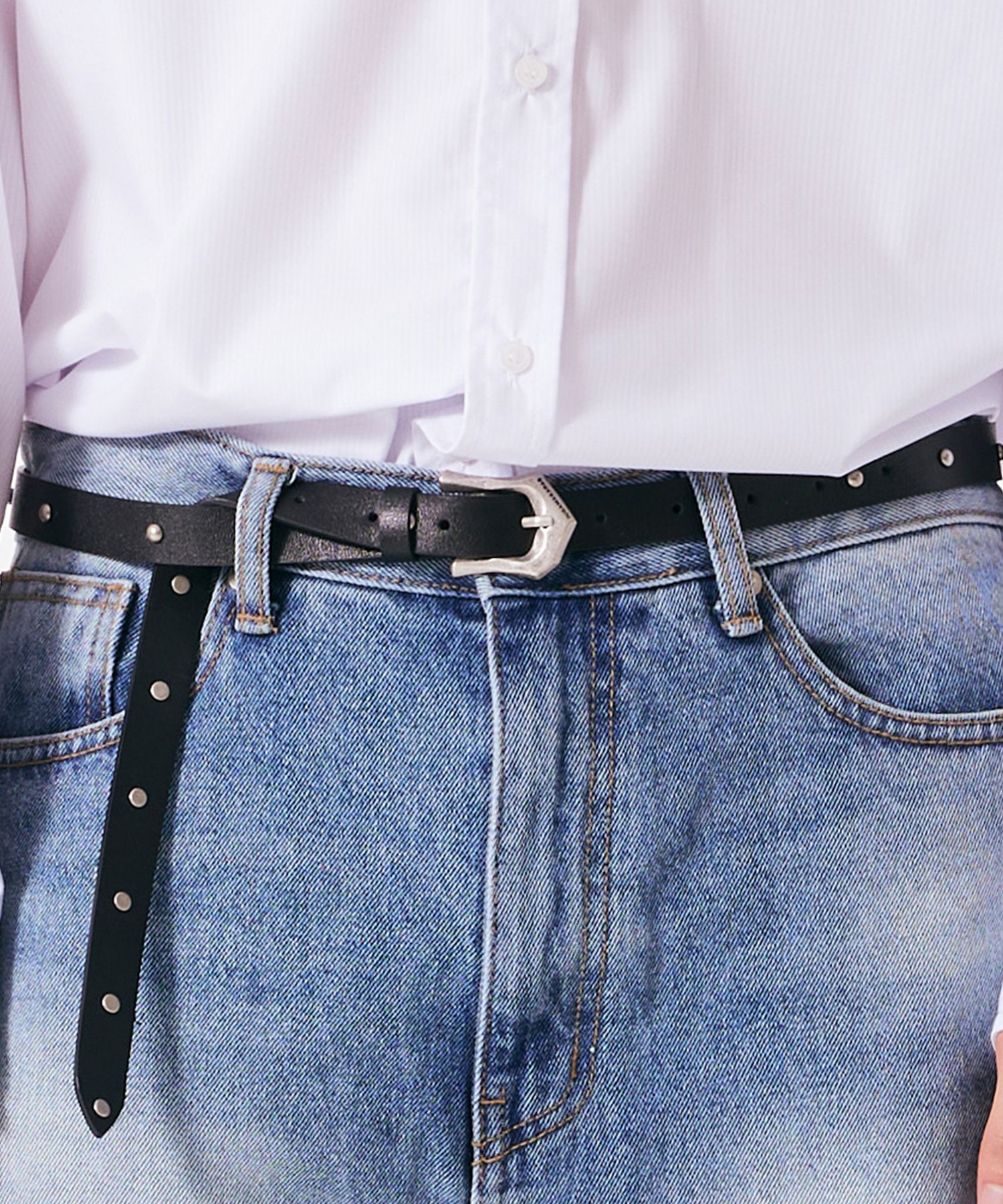 ベルト IUGAMAKARAS Studded Bumpy Buckle Belt (Type B) 4FT1317 IUGAMAKARAS Studded Bumpy Buckle Belt (Type B) 4FT1317