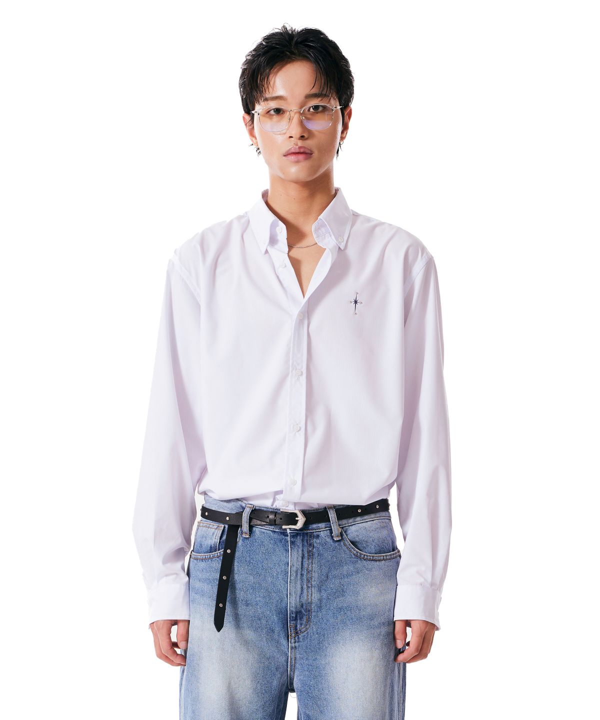 이우가마카라스(IUGAMAKARAS) Studded Bumpy Buckle Belt (20mm)