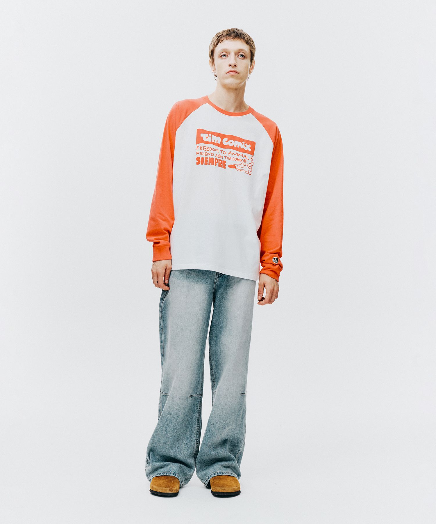 MUSINSA | TIMCOMIX Siempre Animal Raglan Long Sleeve_Orange
