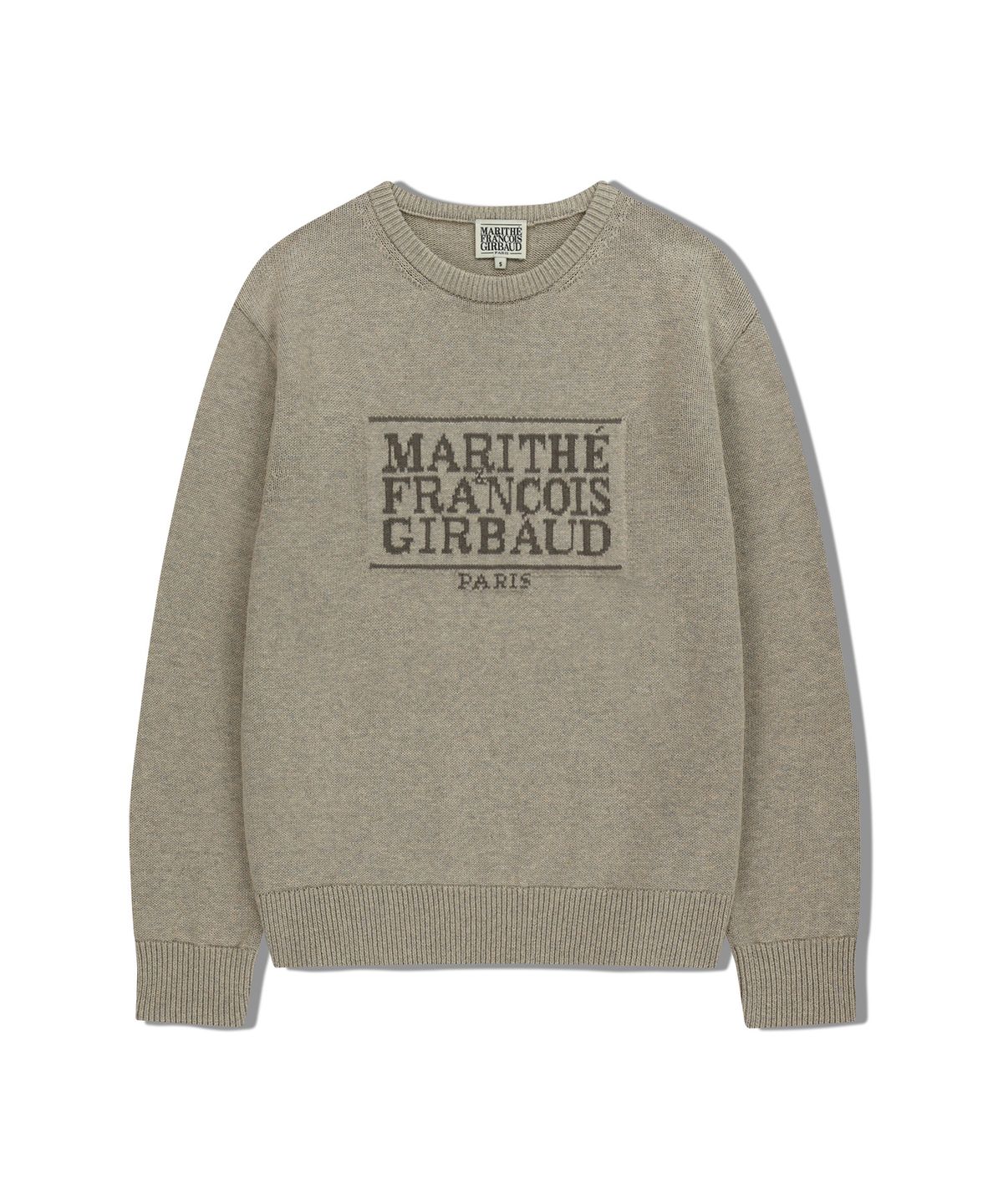 마리떼 프랑소와 저버(MARITHÉ + FRANҪOIS GIRBAUD) CLASSIC LOGO KNIT PULLOVER oatmeal