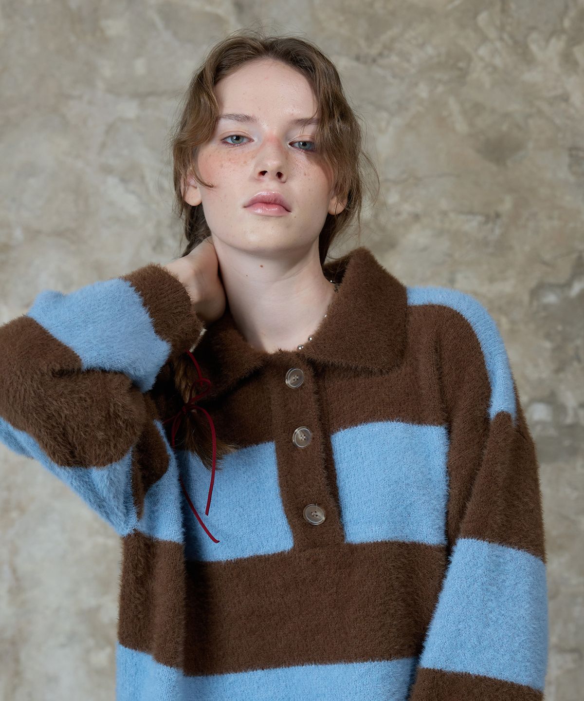 라티젠(LARTIGENT) L13 RUGBY BOLD KNIT(BROWN)