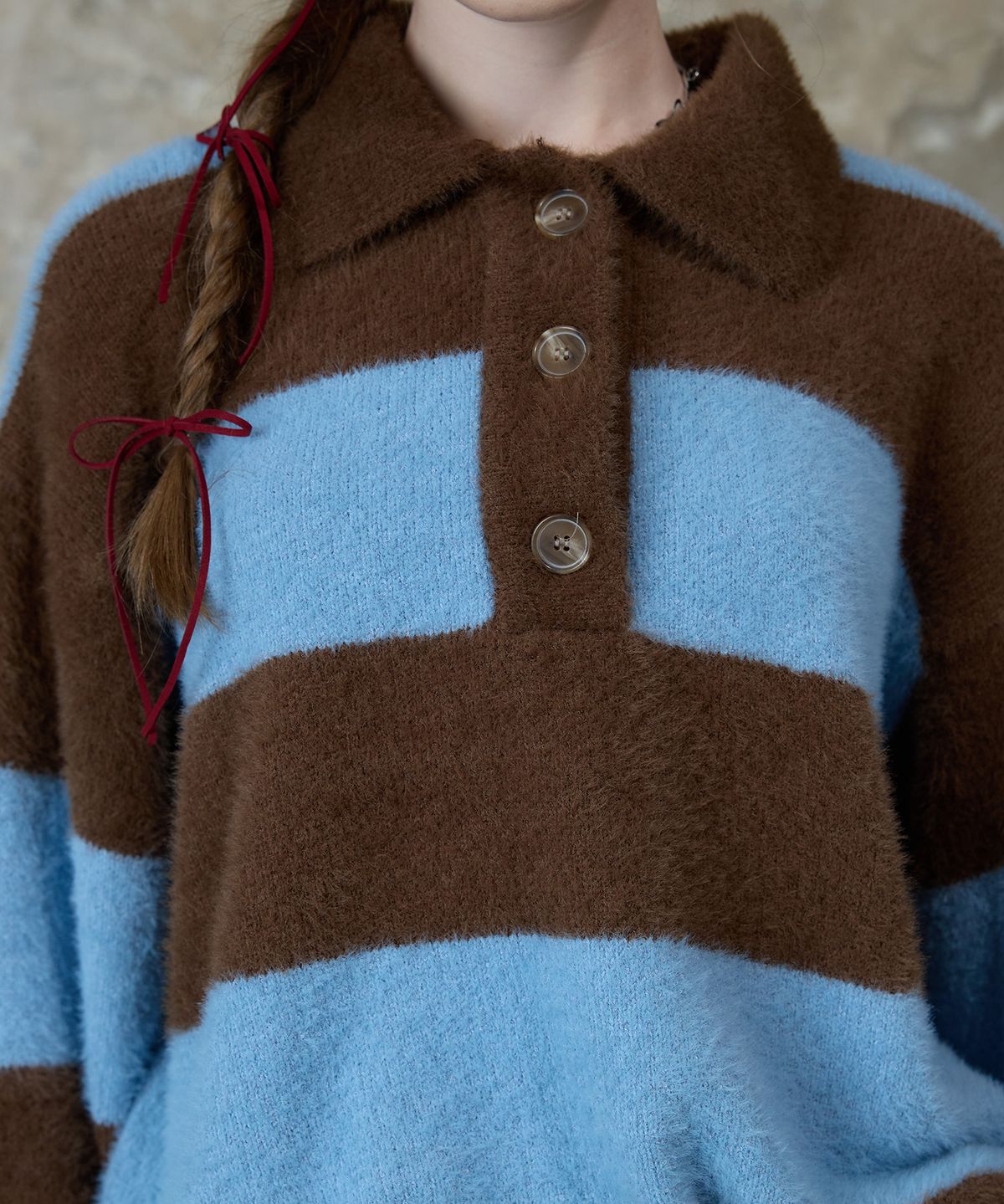 라티젠(LARTIGENT) L13 RUGBY BOLD KNIT(BROWN)