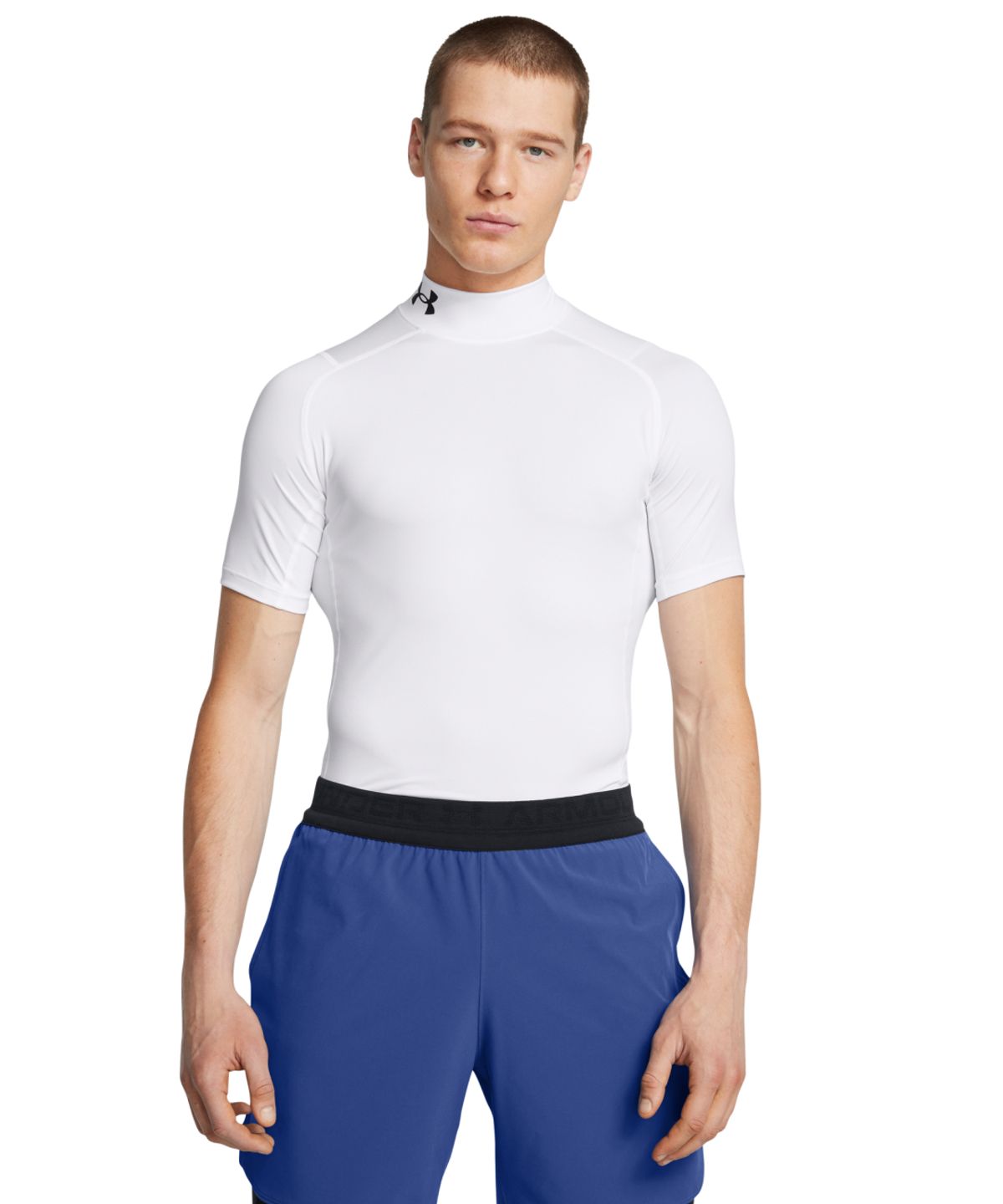 언더아머(UNDERARMOUR) 히트기어 아머 컴프레이션 모크넥 반팔티 1372586-100