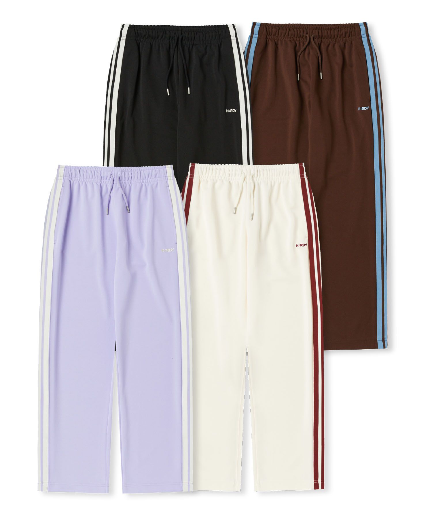 さらに100円引き◆NERDY◆JACQUARD TAPE TRACK PANTS NERDY Jacquard Tape Track Pants Ivory – SeoulSeoul