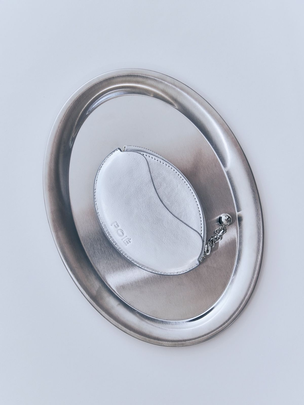 포이에(POIE) ball chain egg card wallet (silver)