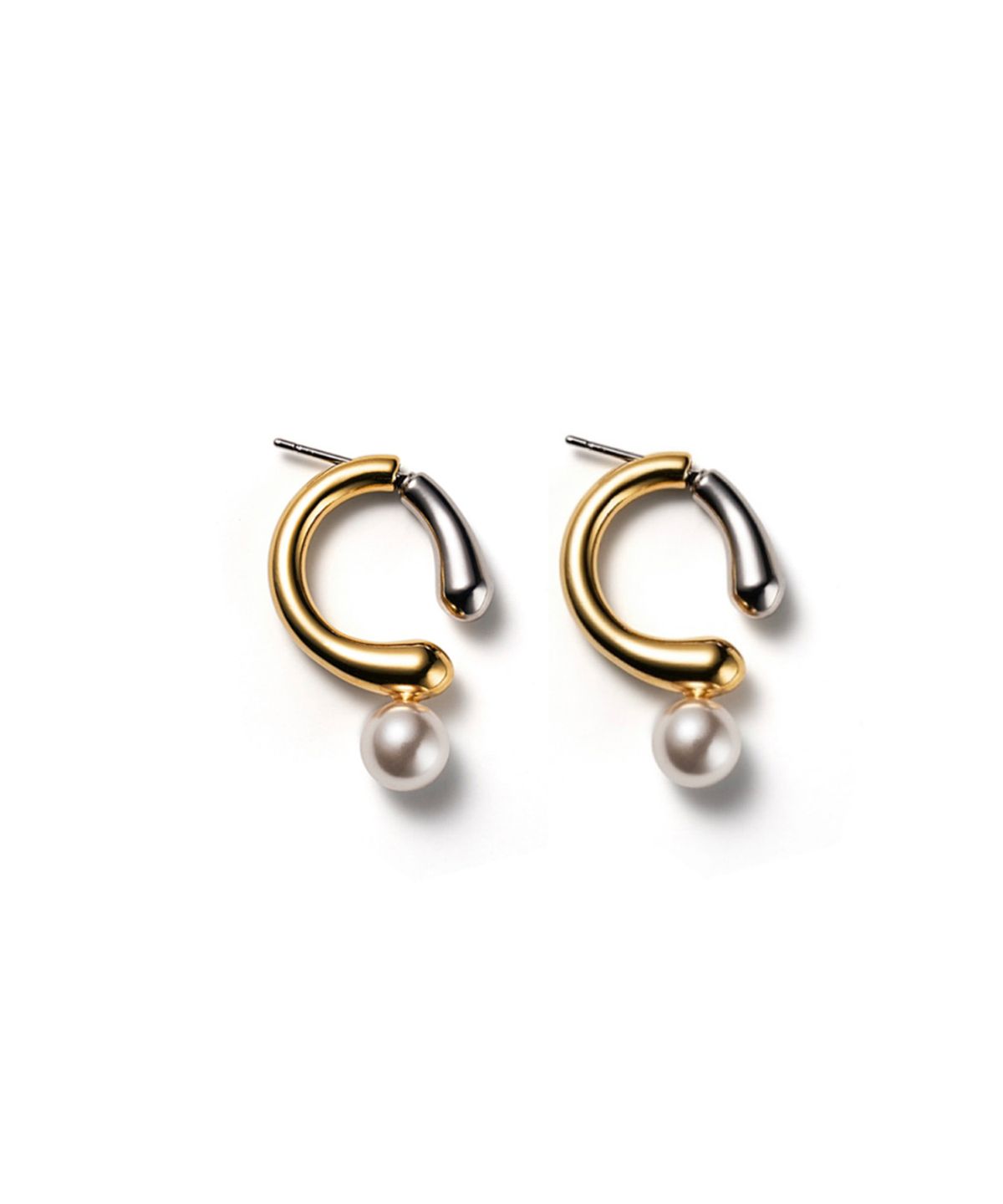 쿠도스(KUDOS) Two-Tone Pearl Earrings