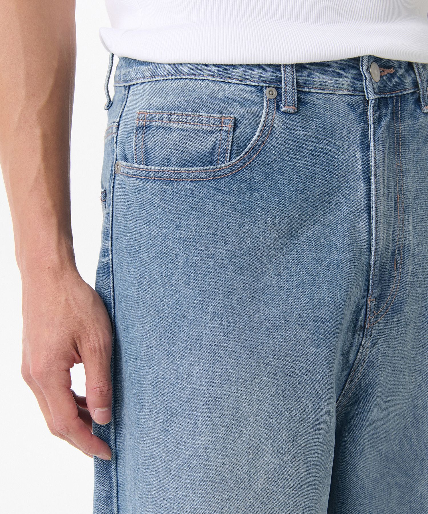 ★MUSINSA STANDARD★ Coated loose exhaust denim pants light MUSINSA | MUSINSA STANDARD Coated loose exhaust denim pants