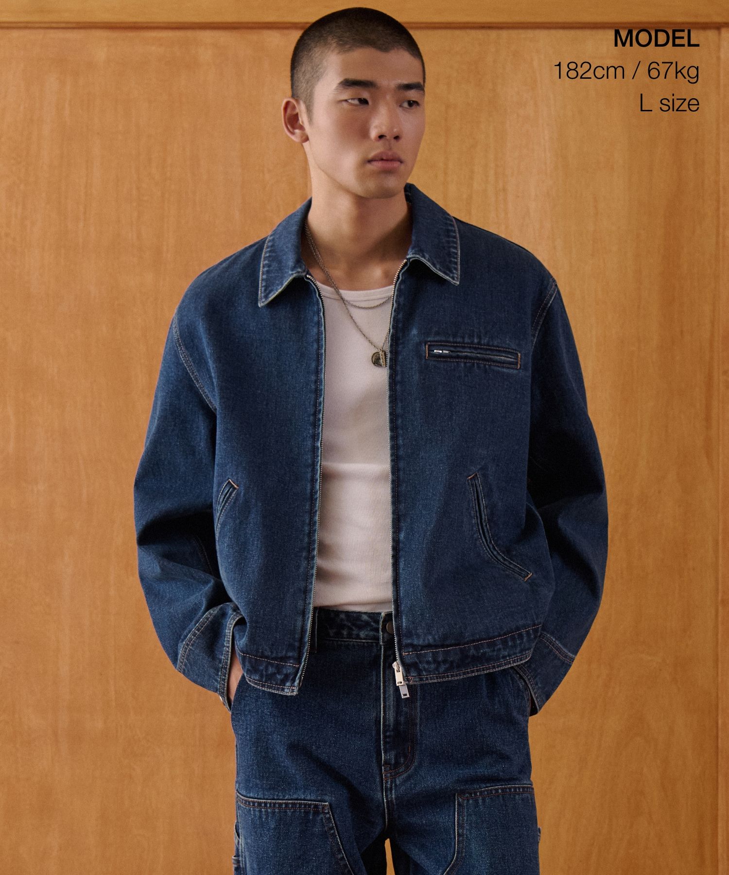 MUSINSA公式 | MUSINSA STANDARD デニムワークジャケット [ミディアム