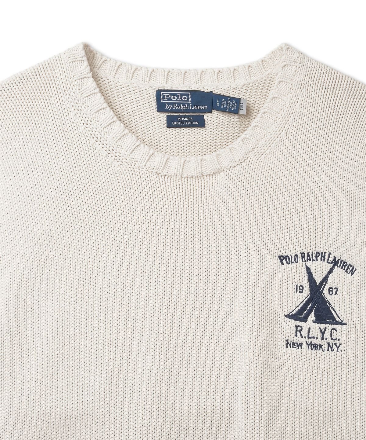 폴로 랄프 로렌(POLO RALPH LAUREN) [YACHT CLUB]코튼 롱슬리브 풀오버-내추럴101