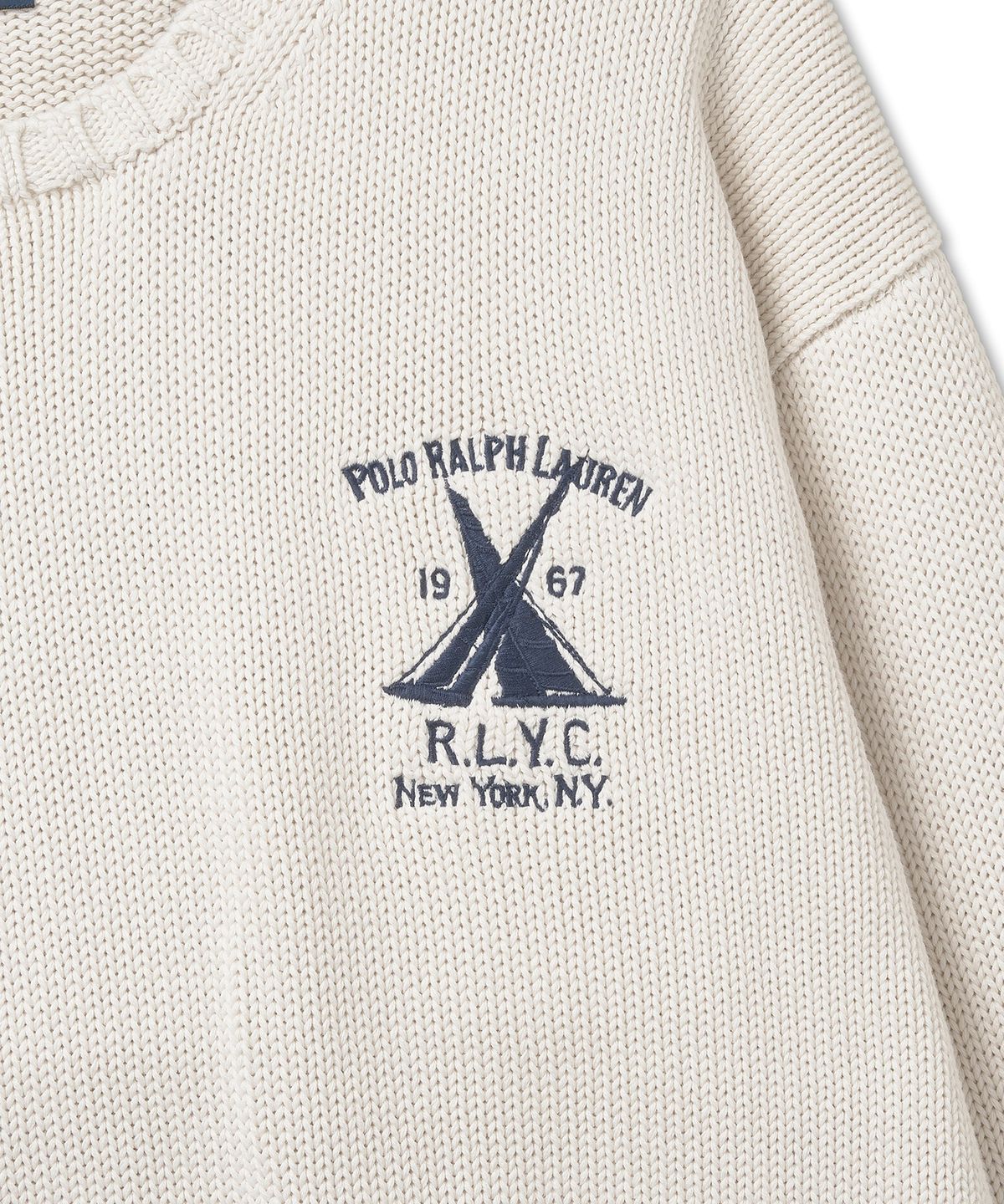 폴로 랄프 로렌(POLO RALPH LAUREN) [YACHT CLUB]코튼 롱슬리브 풀오버-내추럴101