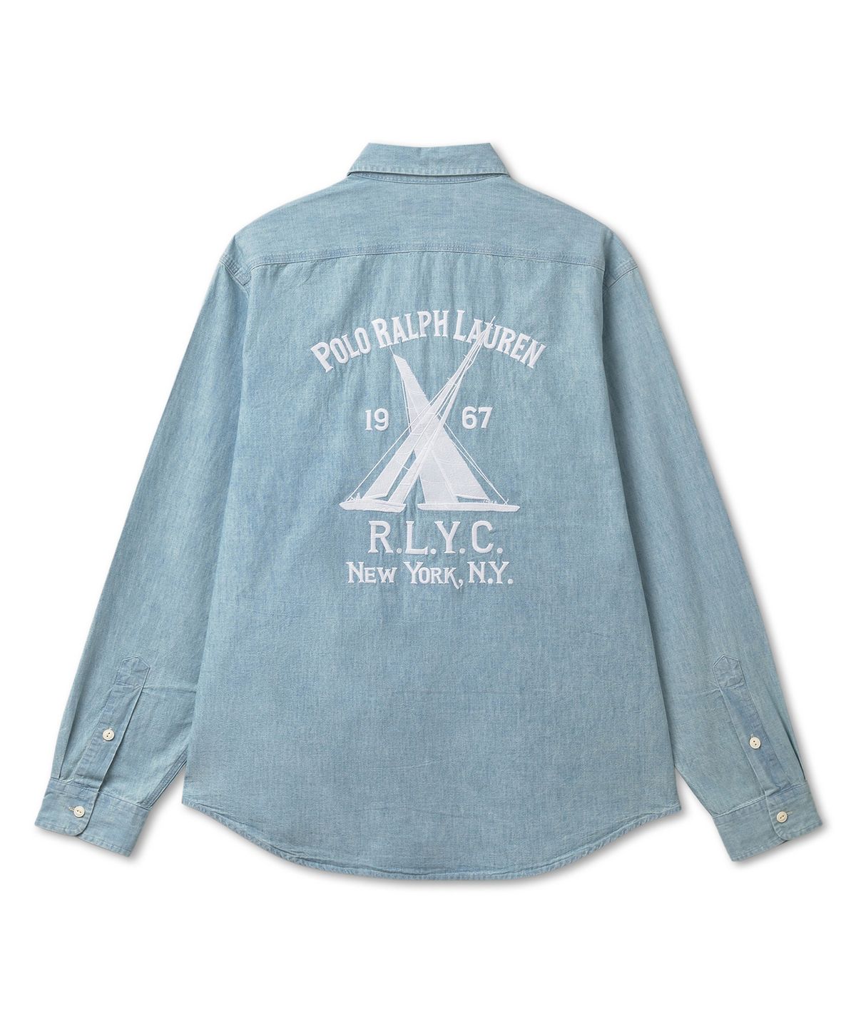 폴로 랄프 로렌(POLO RALPH LAUREN) [YACHT CLUB]샴브레이 롱슬리브 셔츠-블루