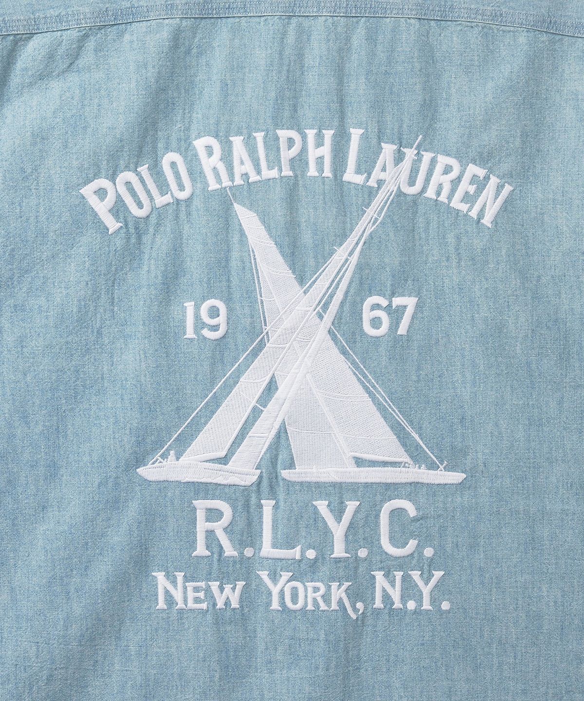 폴로 랄프 로렌(POLO RALPH LAUREN) [YACHT CLUB]샴브레이 롱슬리브 셔츠-블루