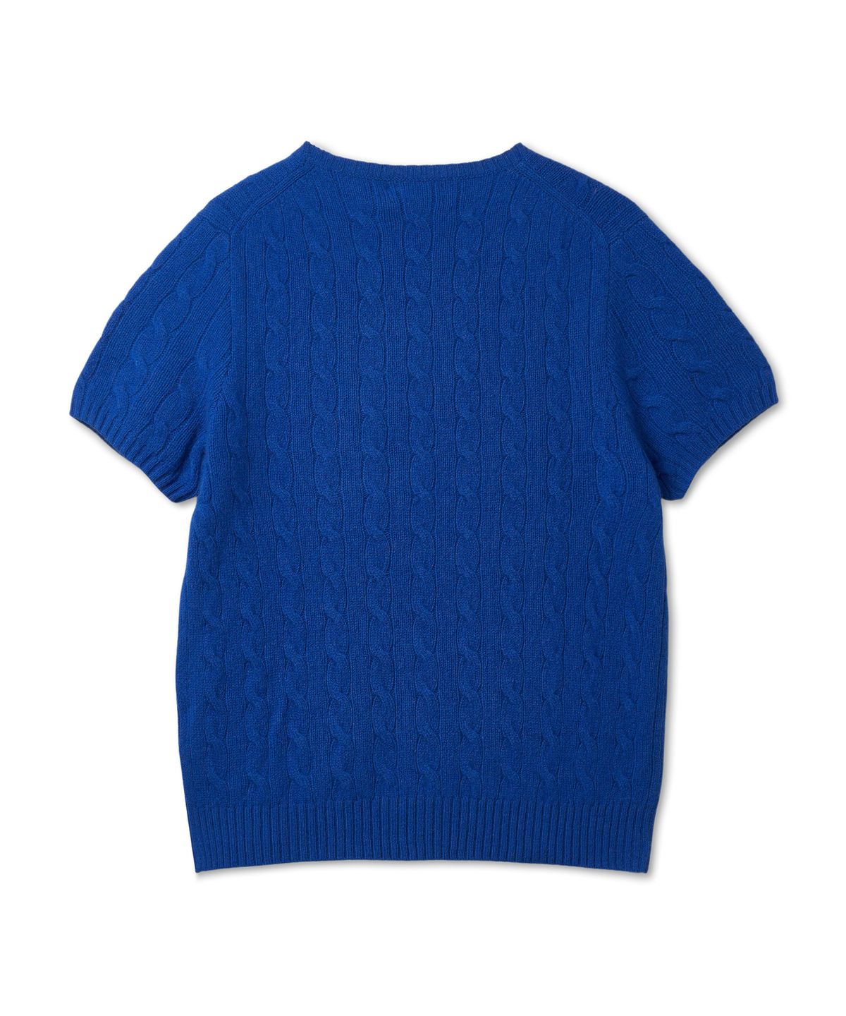 폴로 랄프 로렌(POLO RALPH LAUREN) W 케이블 울 캐시미어 숏 슬리브 스웨터-브라이크 퍼플520