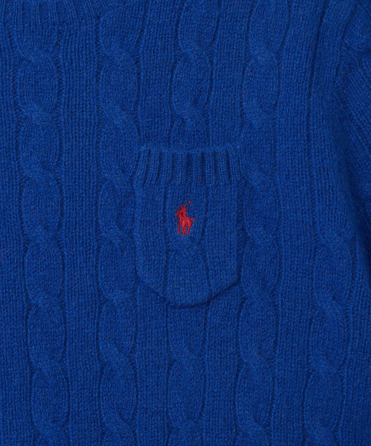 폴로 랄프 로렌(POLO RALPH LAUREN) W 케이블 울 캐시미어 숏 슬리브 스웨터-브라이크 퍼플520