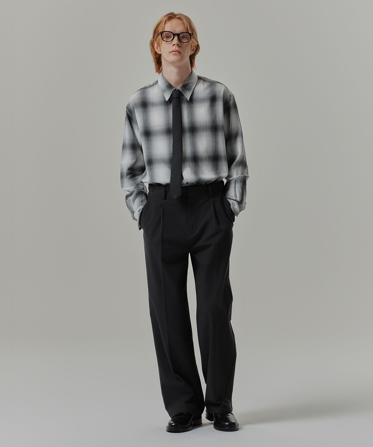 MUSINSA | MINDBRIDGE [COUTURE] Ombre Check Overfit Shirt